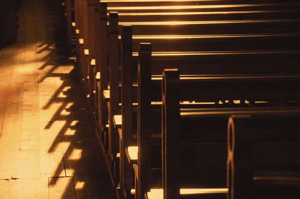 Sunlit Church Pewslarge